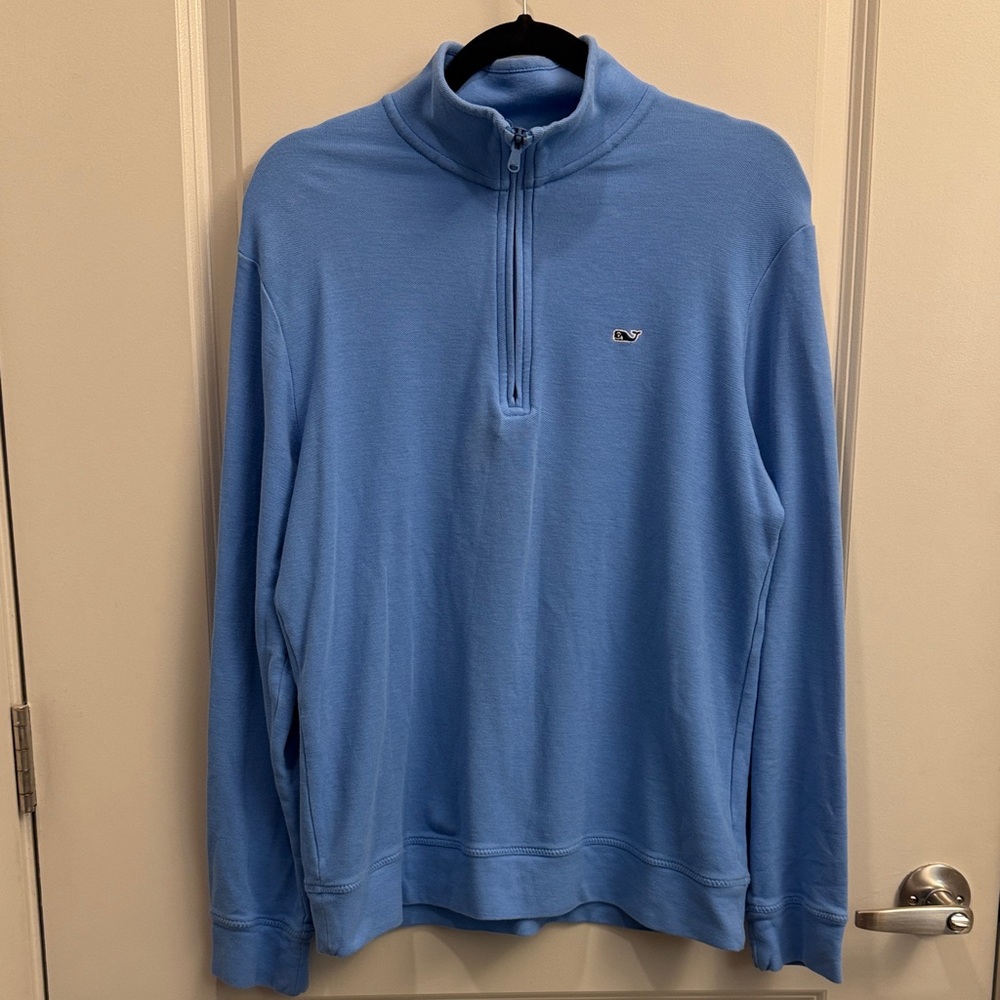 Vineyard Vines Men's Light Blue Zip-Up Sweater